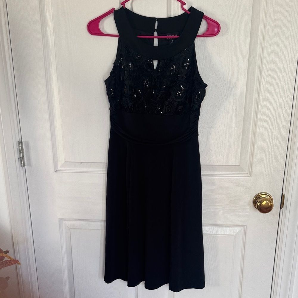 Enfocus Studio Black Lace Midi Dress